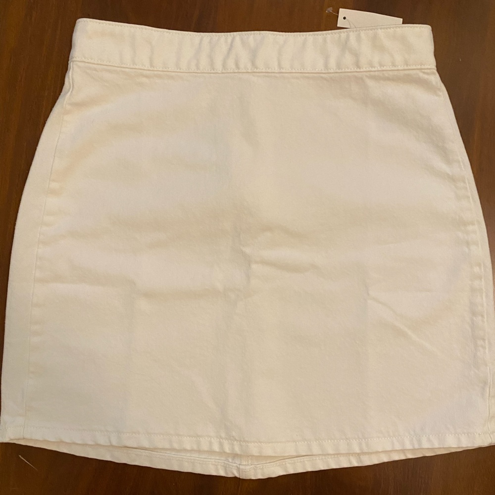 NWT Madewell white denim skirt